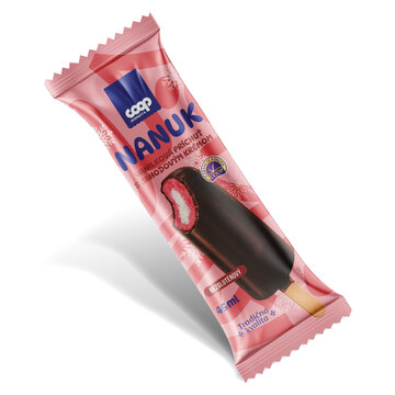 Nanuk vanilkový s jahodovým krémom 45 ml