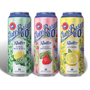 Zlatý Bažant Radler 0,0% 3 druhy 0,5 l
