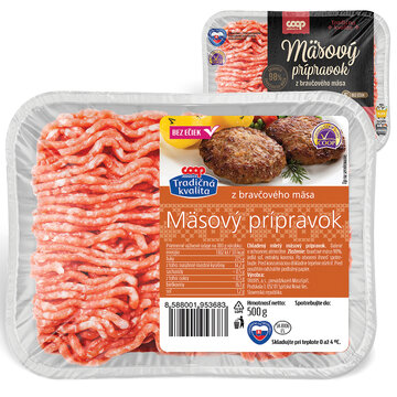 Mletý mäsový prípravok z bravčového mäsa 500 g
