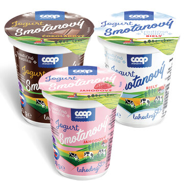 Jogurt smotanový viac druhov 150 g