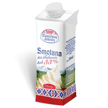Smotana trvanlivá na šľahanie 33% 250 ml