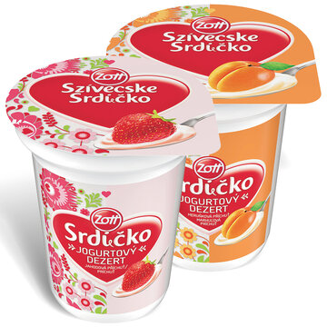 Srdiečko zľava 26% jogurtový dezert mix príchutí 125 g