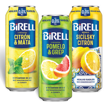 Birell Radler 0,0% 3 druhy 0,5 l