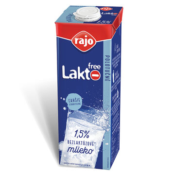 Mlieko bezlaktózové polotučné 1,5% 1 l