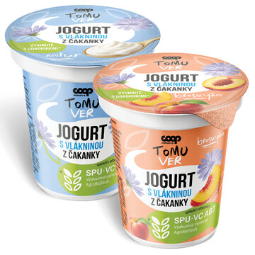 TOMU VER Jogurt s vlákninou z čakanky 2 druhy 150 g