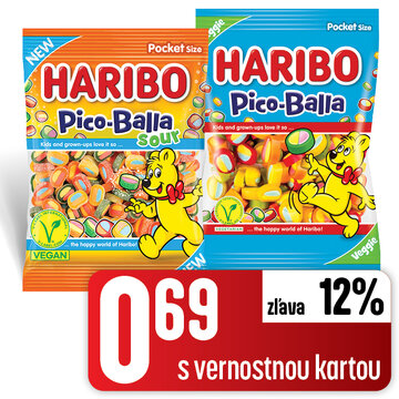 Haribo Pico-Balla želé 2 druhy 80 g