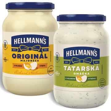 Hellmann's Originál majonéza 625 ml a Tatárska omáčka 625 ml