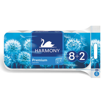 Harmony Premium 3-vrstvový toaletný papier 8 ks + 2 ks 1 bal.