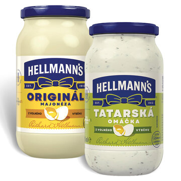 Hellmann's Originál majonéza 405 ml a Tatárska omáčka 405 ml