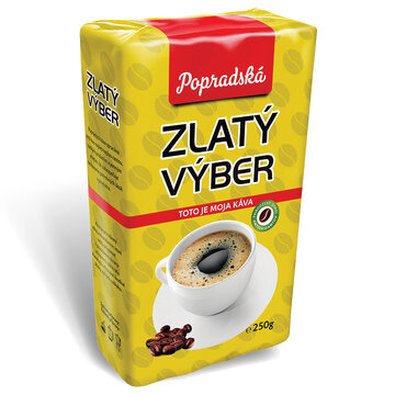 Popradská Zlatý výber mletá káva 250 g