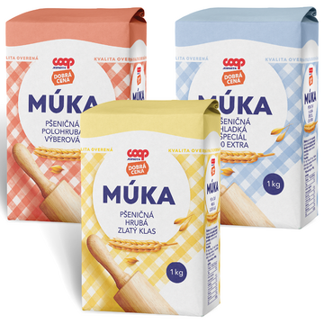 DOBRÁ CENA Pšeničná múka 3 druhy 1 kg