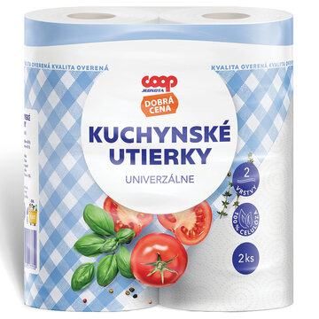 DOBRÁ CENA 2-vrstvové kuchynské utierky 2 ks 1 bal.