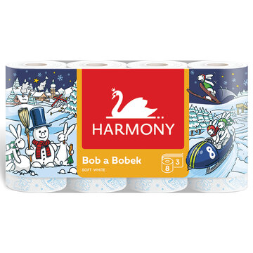 Harmony Soft Design 3-vrstvový toaletný papier 8 ks 1 bal.
