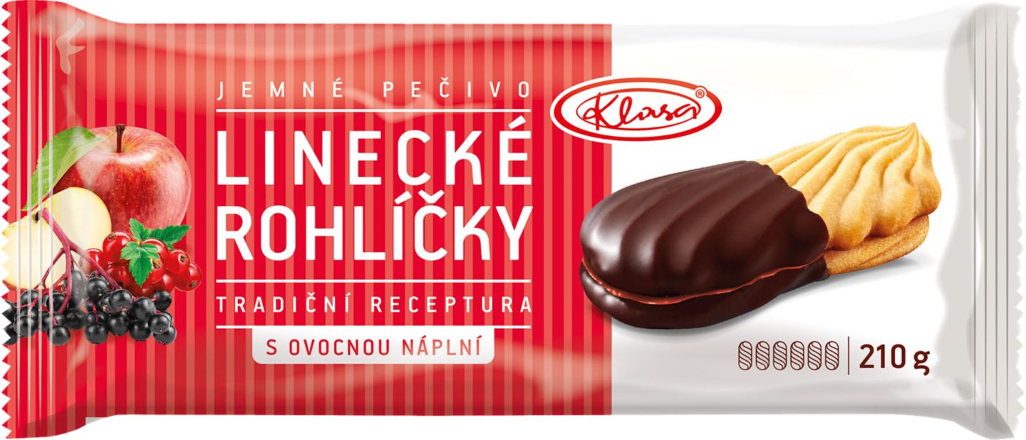 Linecké rožteky s ovocnou náplňou polomáčané