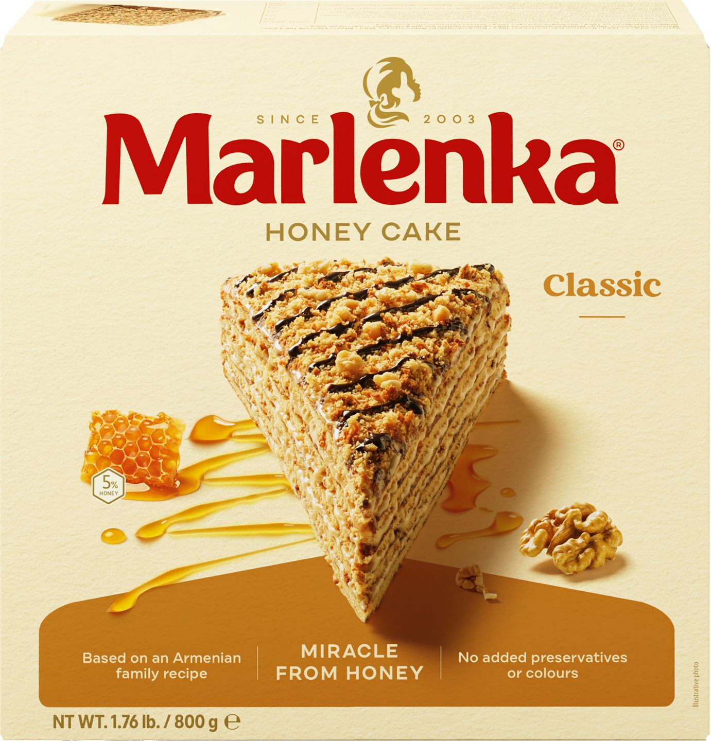 Marlenka Medová torta klasik alebo kakao