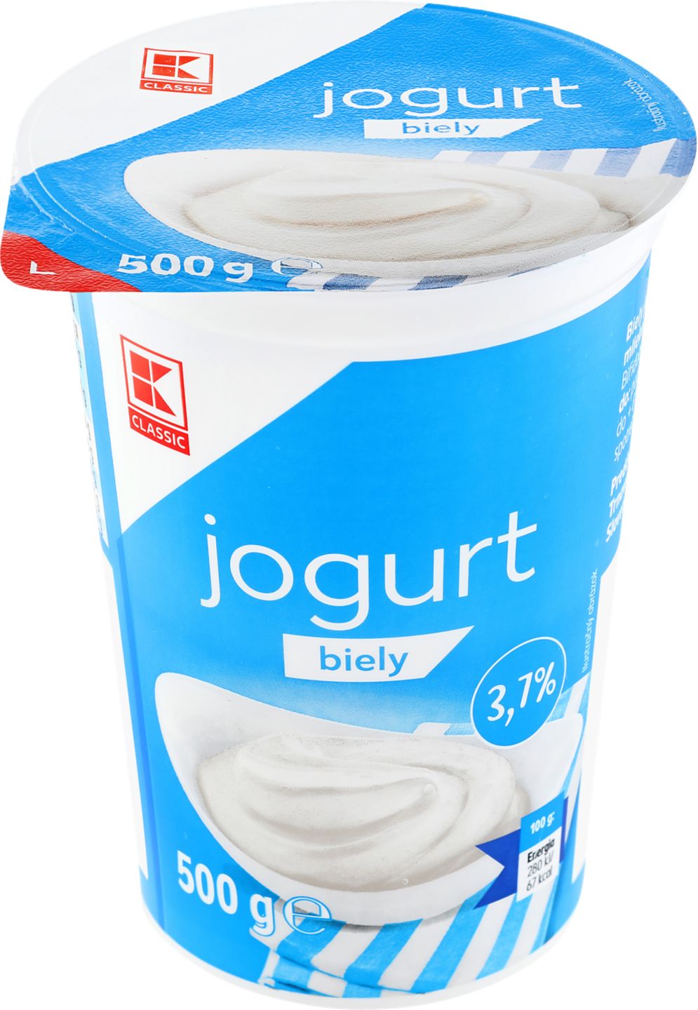 K-Classic Biely jogurt tuk 3,7 %