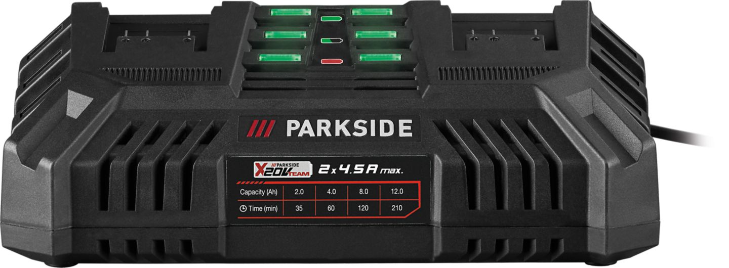 Parkside Dvojitá nabíjačka na akumulátor