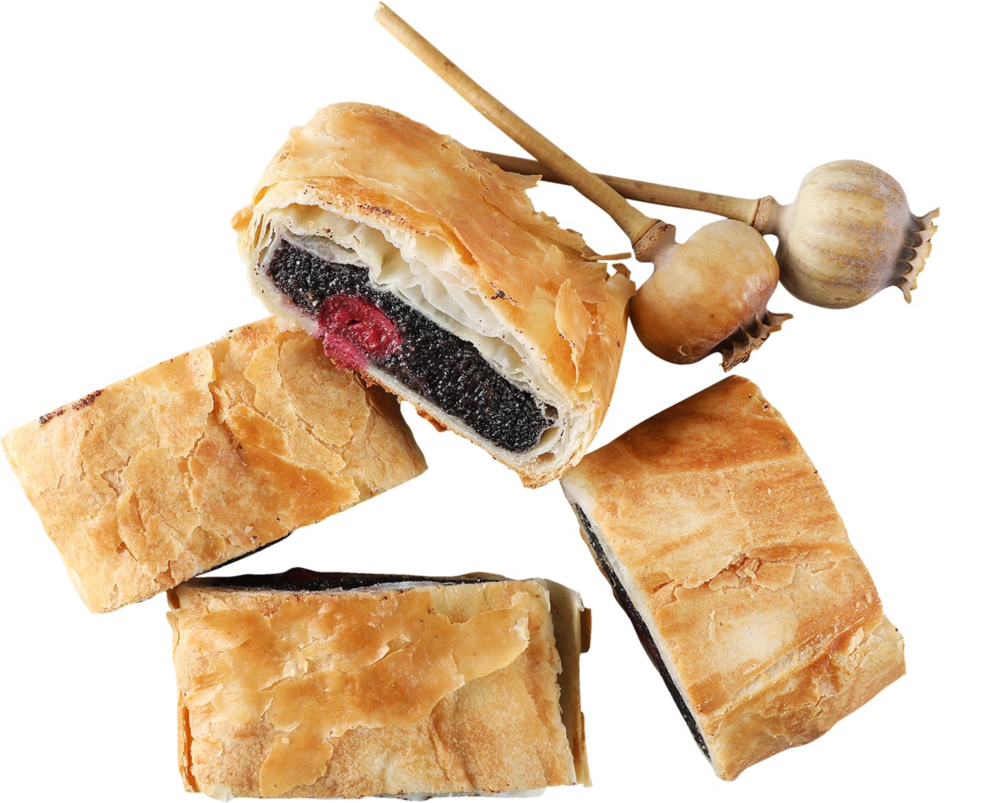 Štrúdľa višnovo-maková alebo tvarohová 105 g