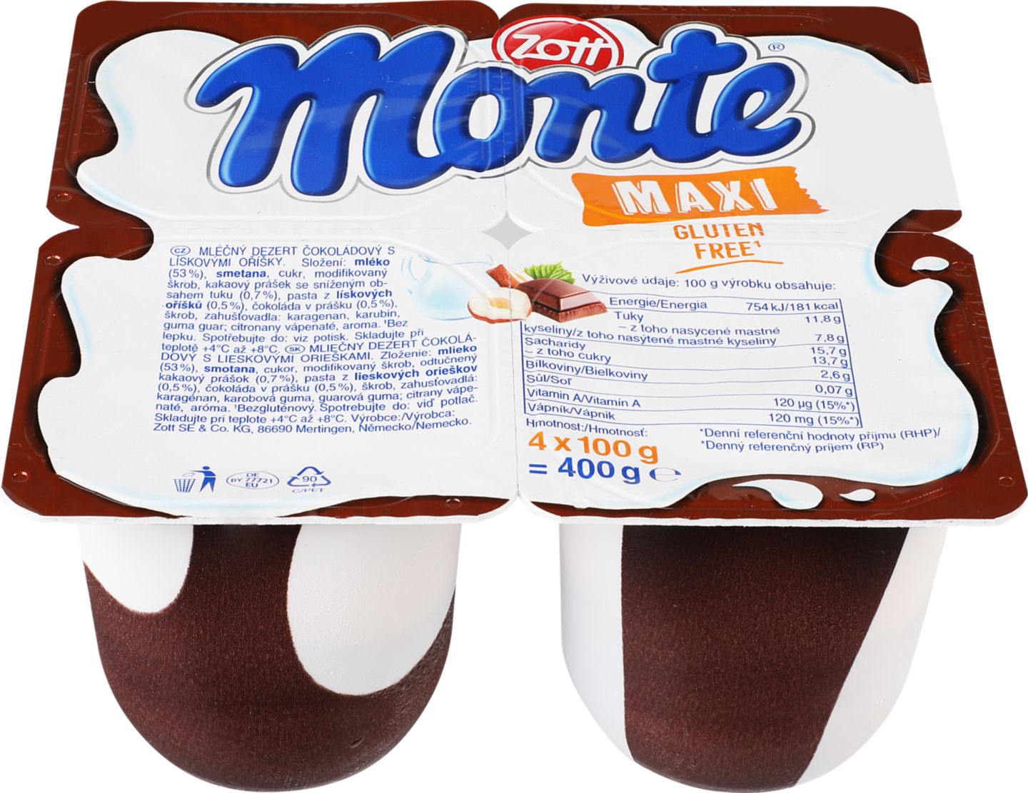 Zott Monte Maxi mliečny dezert