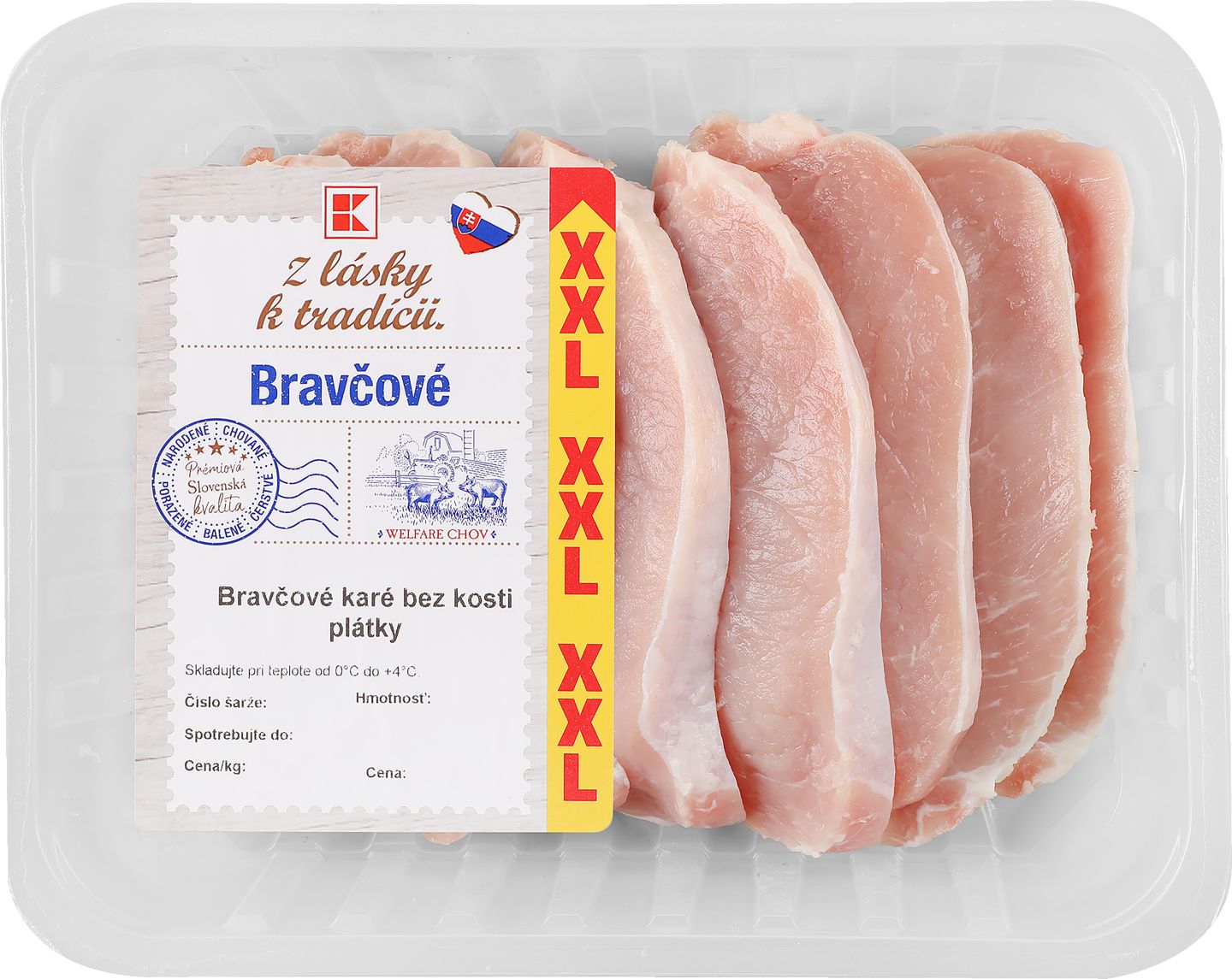 Z lásky k tradícií Bravčové karé plátky XXL bez kosti