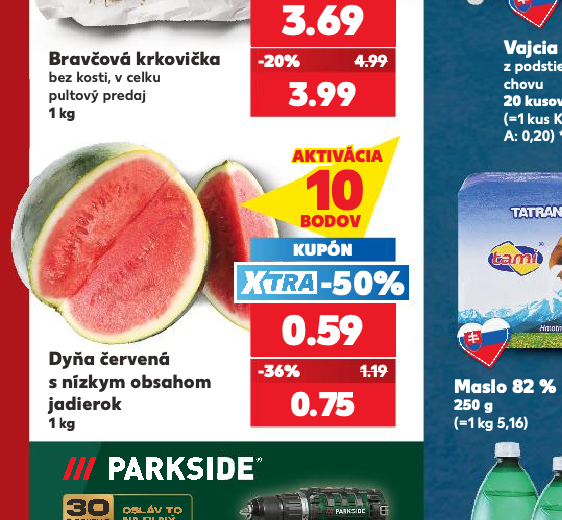 Dyňa červená s nízkym obsahom jadierok