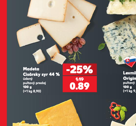 Madeta Cisársky syr 44 %
