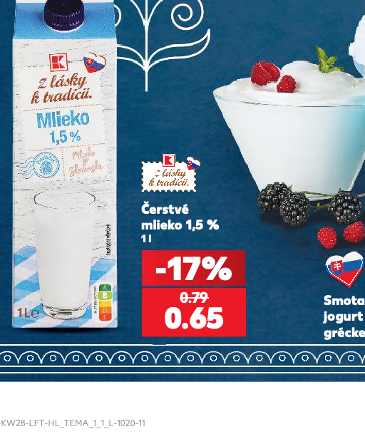 Čerstvé mlieko 1,5 %