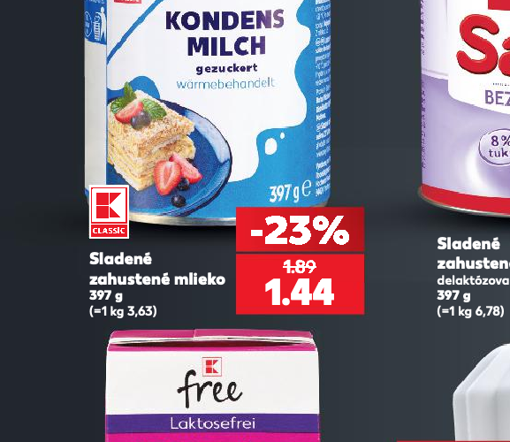 Sladené zahustené mlieko