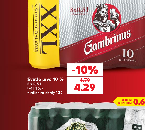 Svetlé pivo 10 %