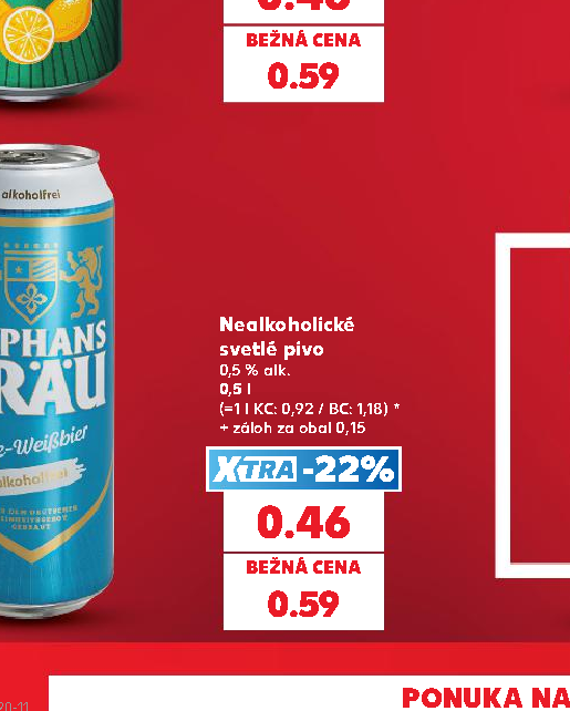 Nealkoholické svetlé pivo