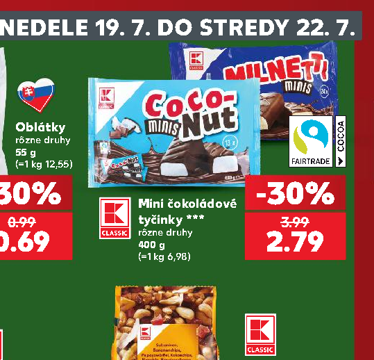 Mini čokoládové tyčinky ***