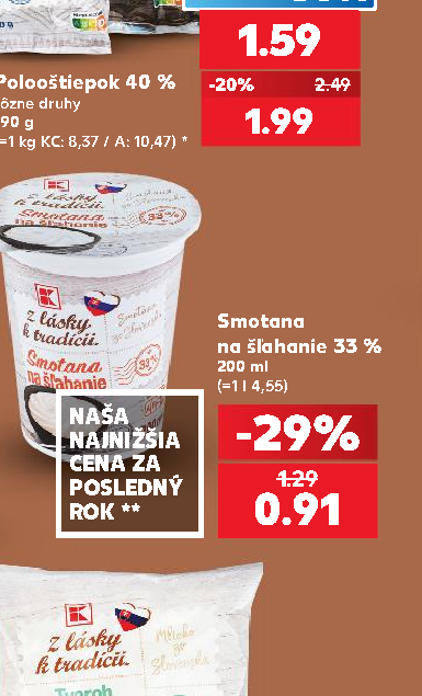 Smotana na šľahanie 33 %