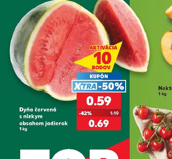 Dyňa červená s nízkym obsahom jadierok