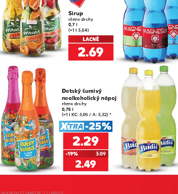 Detský šumivý nealkoholický nápoj