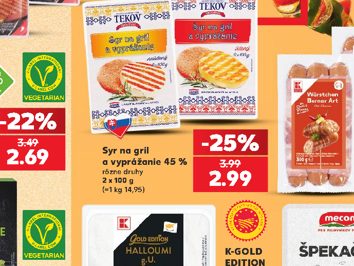 Syr na gril a vyprážanie 45 %