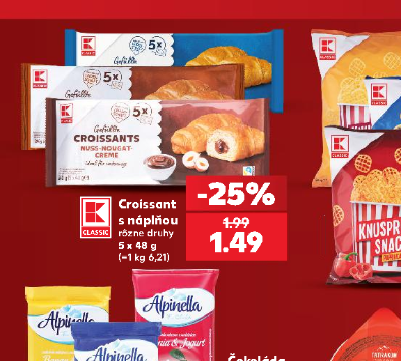 Croissant s náplňou