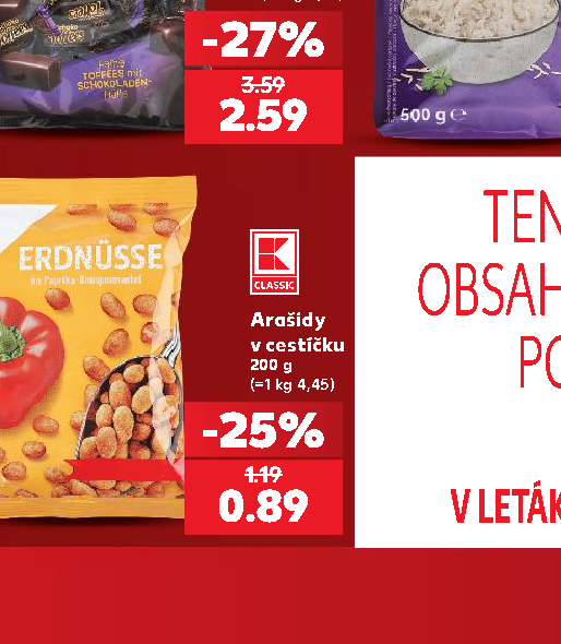 Arašidy v cestíčku