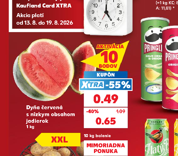 Dyňa červená s nízkym obsahom jadierok