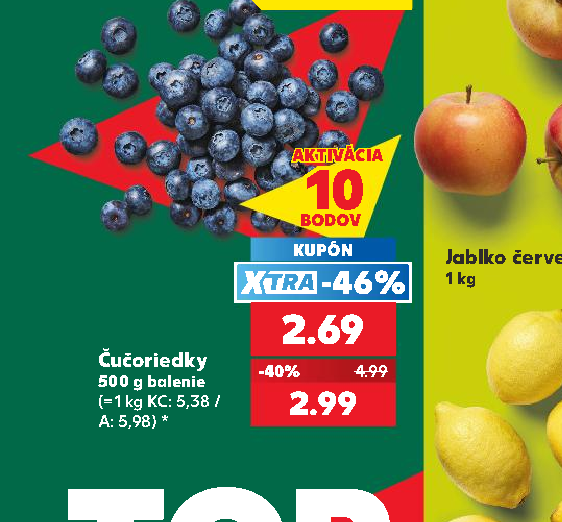 Čučoriedky 500 g balenie
