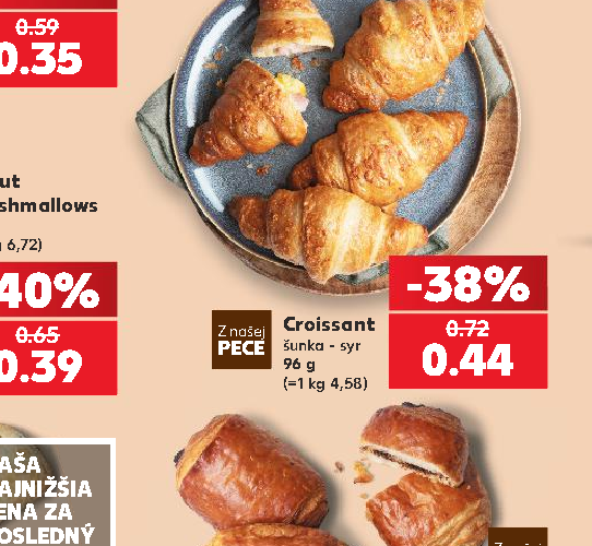 Croissant PECE šunka - syr