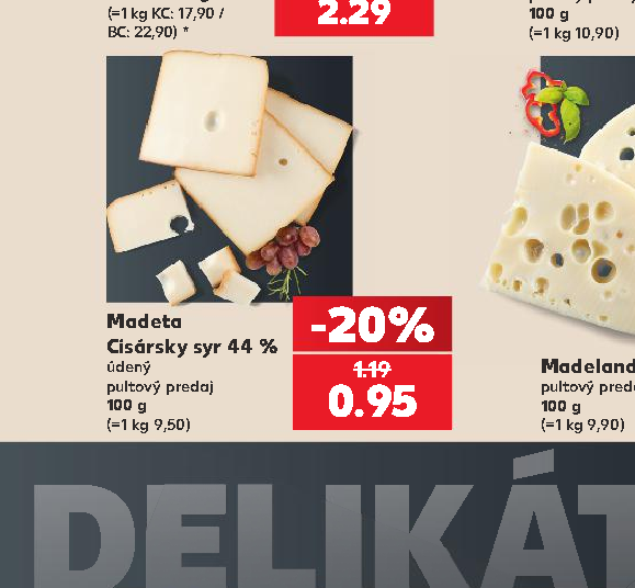 Madeta Cisársky syr 44 %