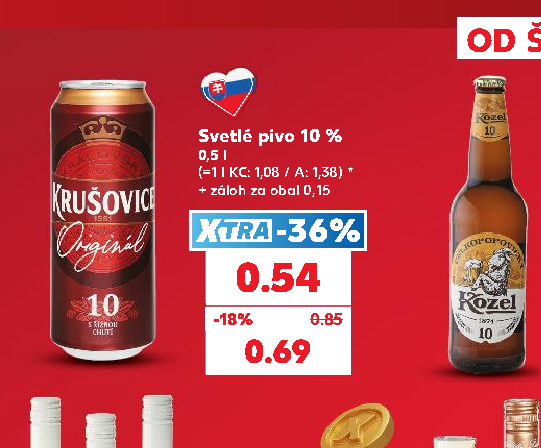 Svetlé pivo 10 %