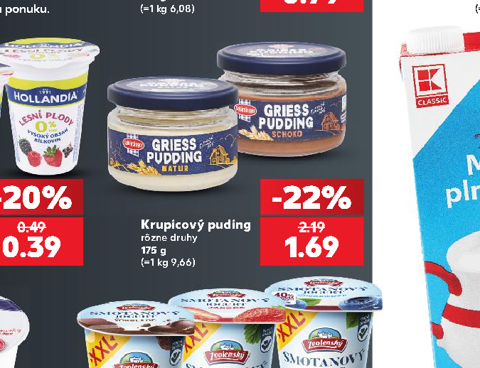 Krupicový puding