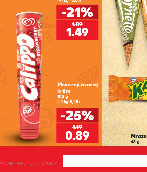 Mrazený ovocný krém