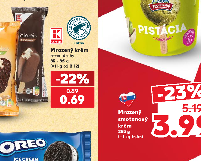 Mrazený smotanový krém