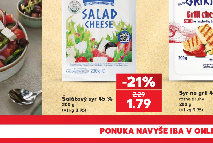 Šalátový syr 45 %