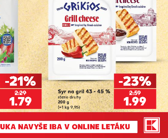 Syr na gril 43 - 45 %