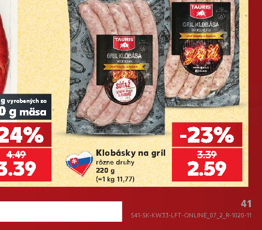 Klobásky na gril