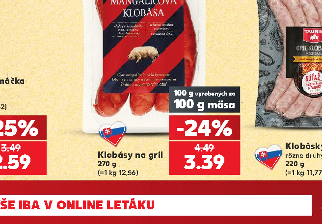 Klobásy na gril