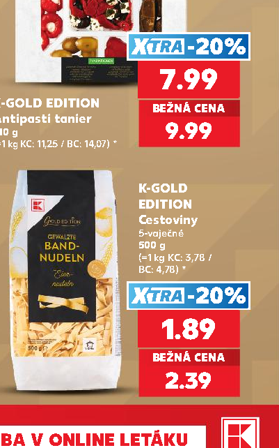 K-GOLD EDITION Cestoviny